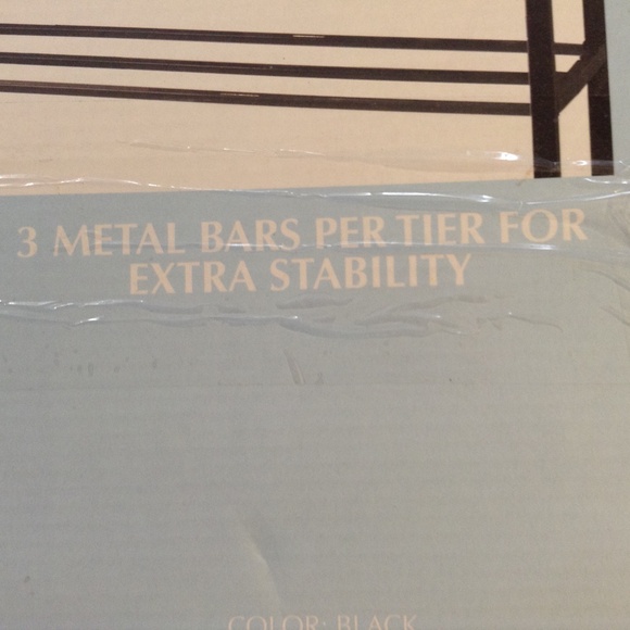 Black Farberware 5 Tier Shoe Rack  Up To 15 Pairs of Shoes Handbags Bins Clothes - Picture 4 of 5